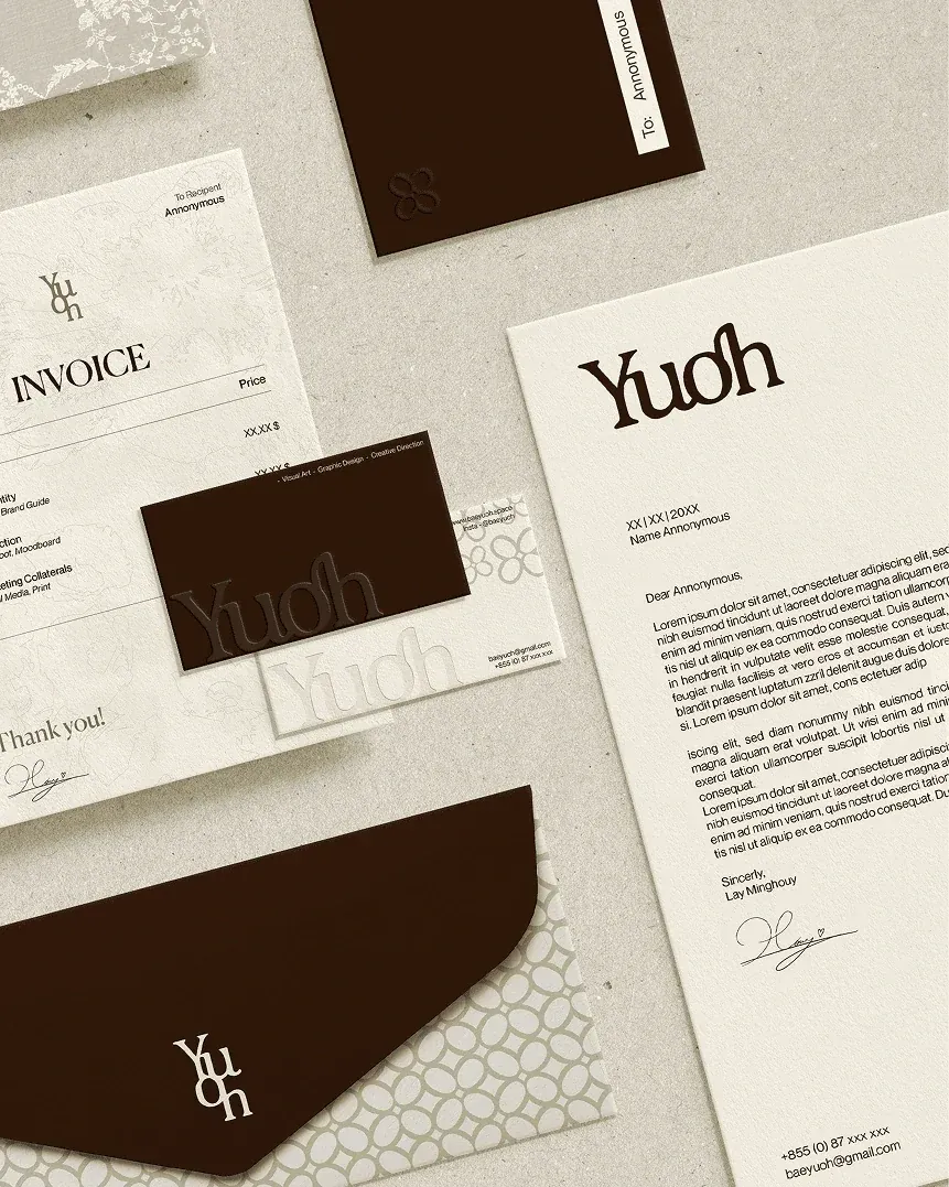 Yuoh Brand Strategy Stationery & Invoice
